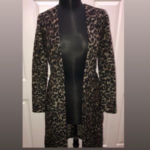 FREE PRESS Leopard Duster Coat Size Small